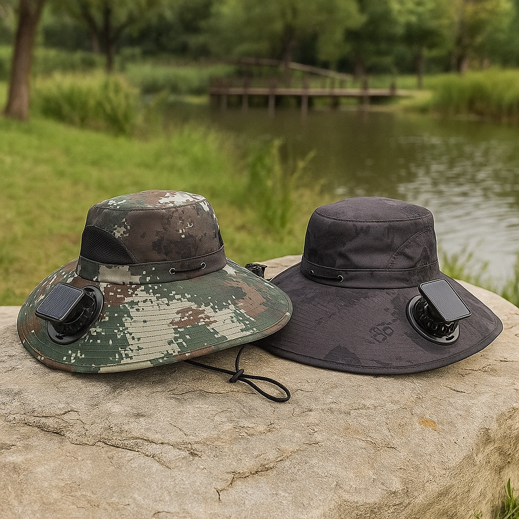 LITEGUEST Solar Cooling Hat with Dual Fans &amp; UPF50+ Sun Protection