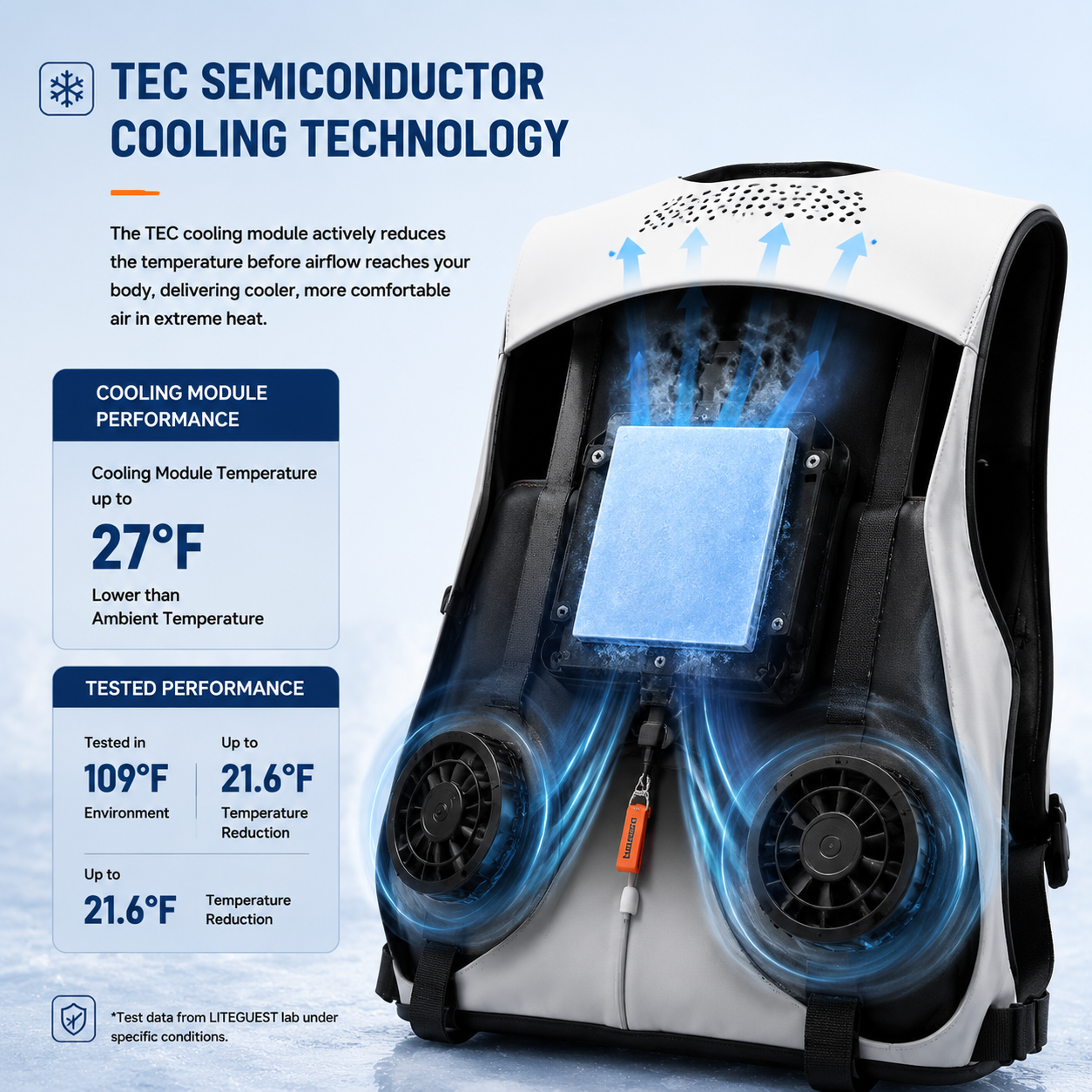 LITEGUEST TEC Air Conditioning Vest Pro | Advanced Cooling Vest