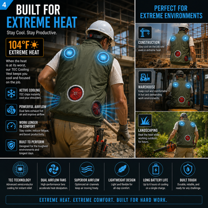 LITEGUEST Wearable Cooling Vest – TEC + Turbo Fan Active Cooling