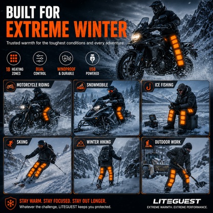 LITEGUEST 18-Zone Heated Pants | Extreme Cold Riding &amp; Skiing