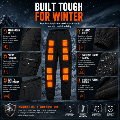 LITEGUEST 18-Zone Heated Pants | Extreme Cold Riding &amp; Skiing