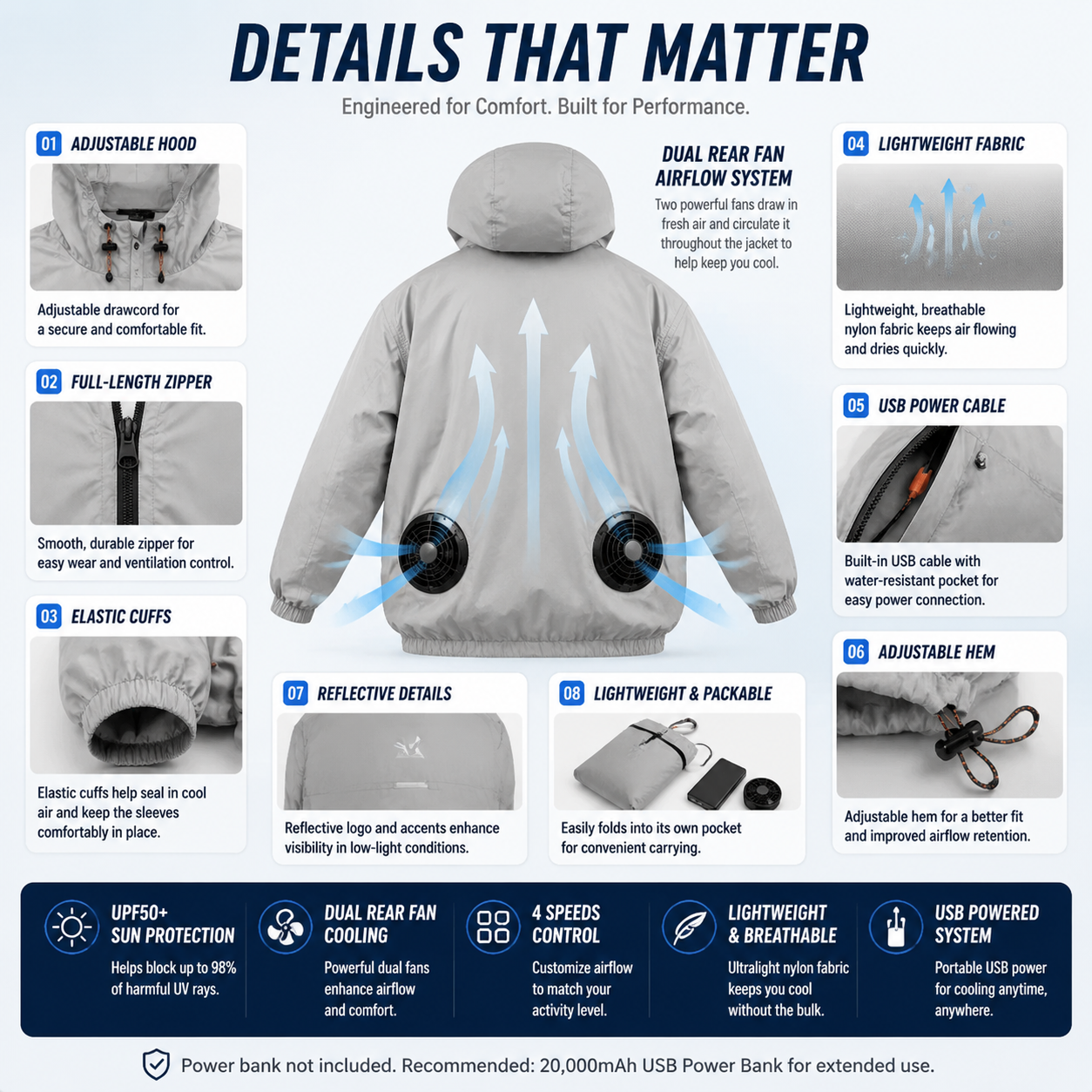 LITEGUEST Ultralight UPF50+ Cooling Jacket | Outdoor Cooling Gear
