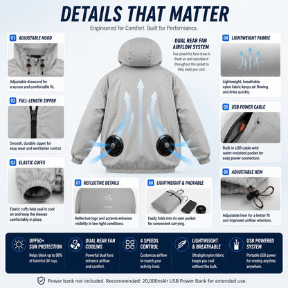 LITEGUEST Ultralight UPF50+ Cooling Jacket | Outdoor Cooling Gear