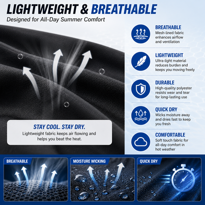 LITEGUEST Packable Side Fan Cooling Vest | Lightweight Travel Cooling