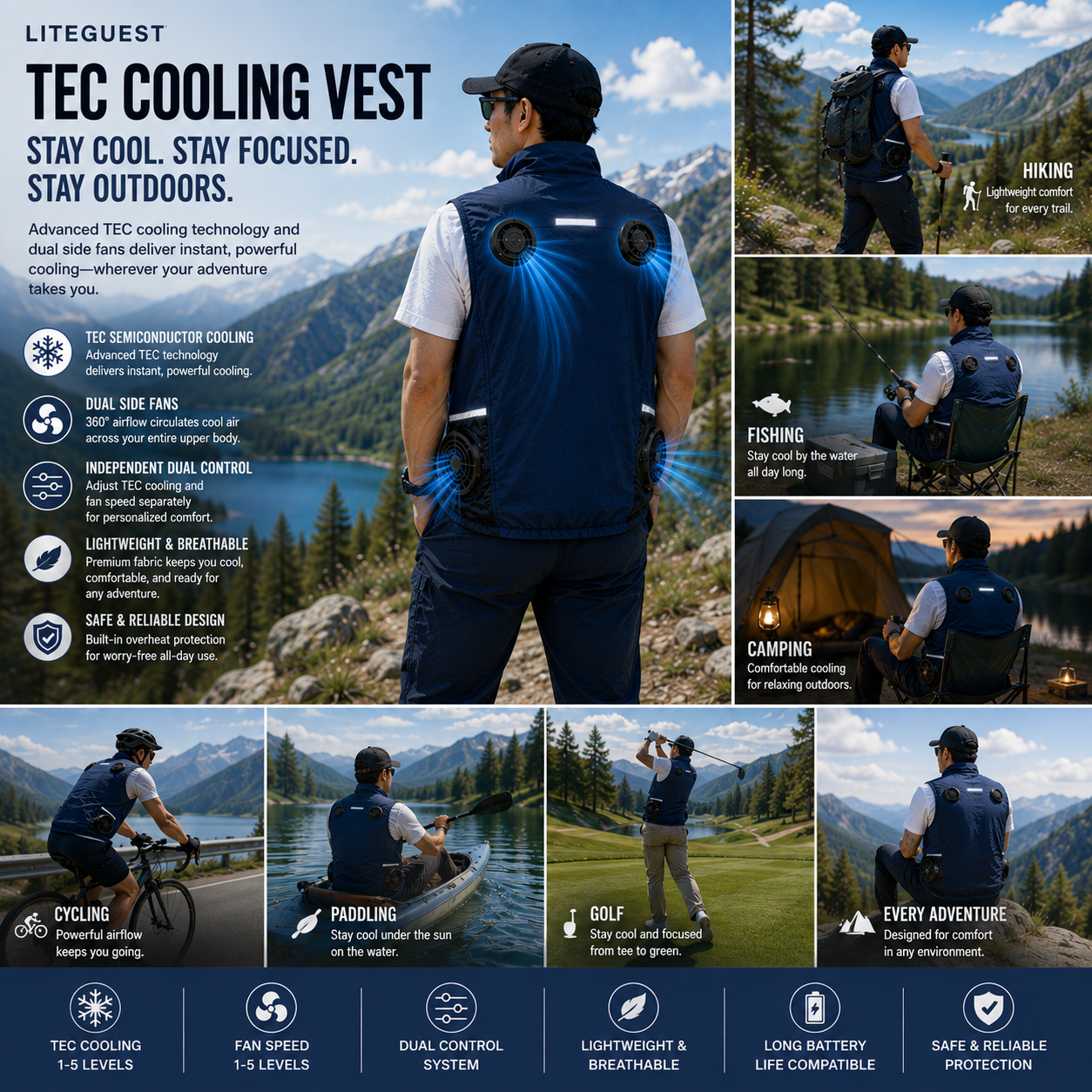LITEGUEST TEC Cooling Vest | Advanced Semiconductor Cooling