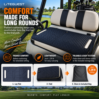 LITEGUEST Heated Golf Cart Seat Cushion | USB Heated Golf Seat Pad