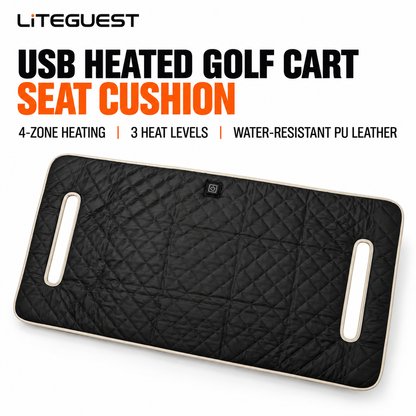 LITEGUEST Heated Golf Cart Seat Cushion | USB Heated Golf Seat Pad