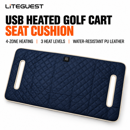 LITEGUEST Heated Golf Cart Seat Cushion | USB Heated Golf Seat Pad