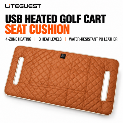 LITEGUEST Heated Golf Cart Seat Cushion | USB Heated Golf Seat Pad