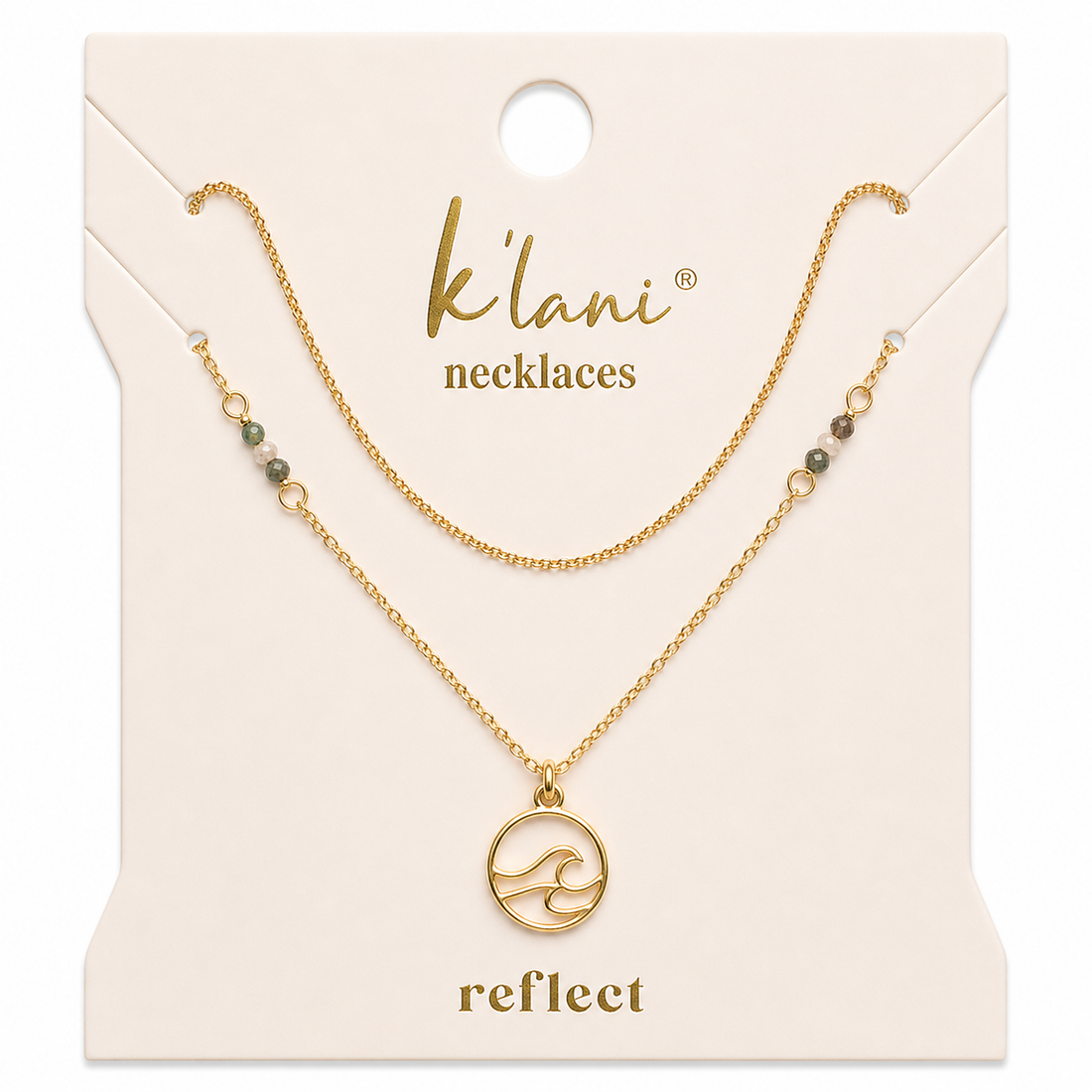 "Reflect" Golden Wave Necklace Set