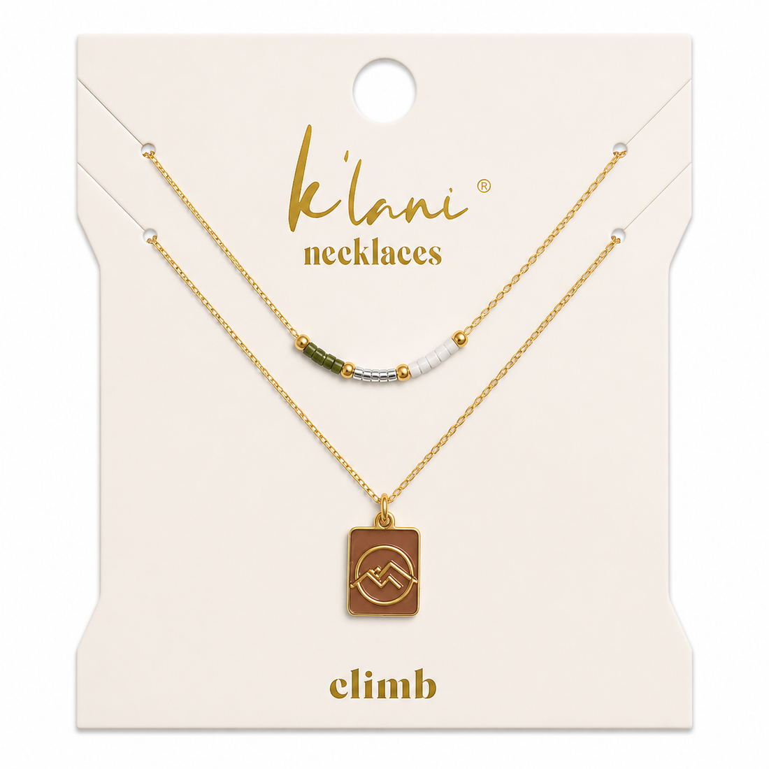 "Climb" Gold Mountain Necklace Set