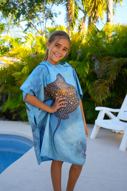 Hihimanu - Ornate Eagle Ray Towel Poncho (Mini)