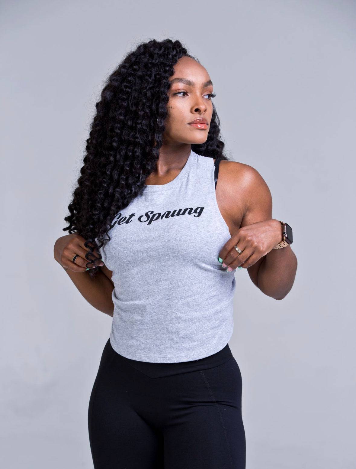 “GET SPRUNG” Women’s Racerback Tank Top S-XL