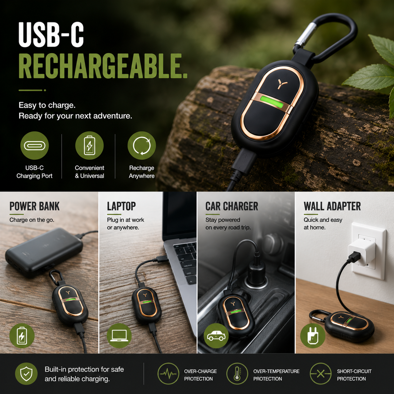LITEGUEST USB Clip-On Mosquito Repellent – Outdoor Protection