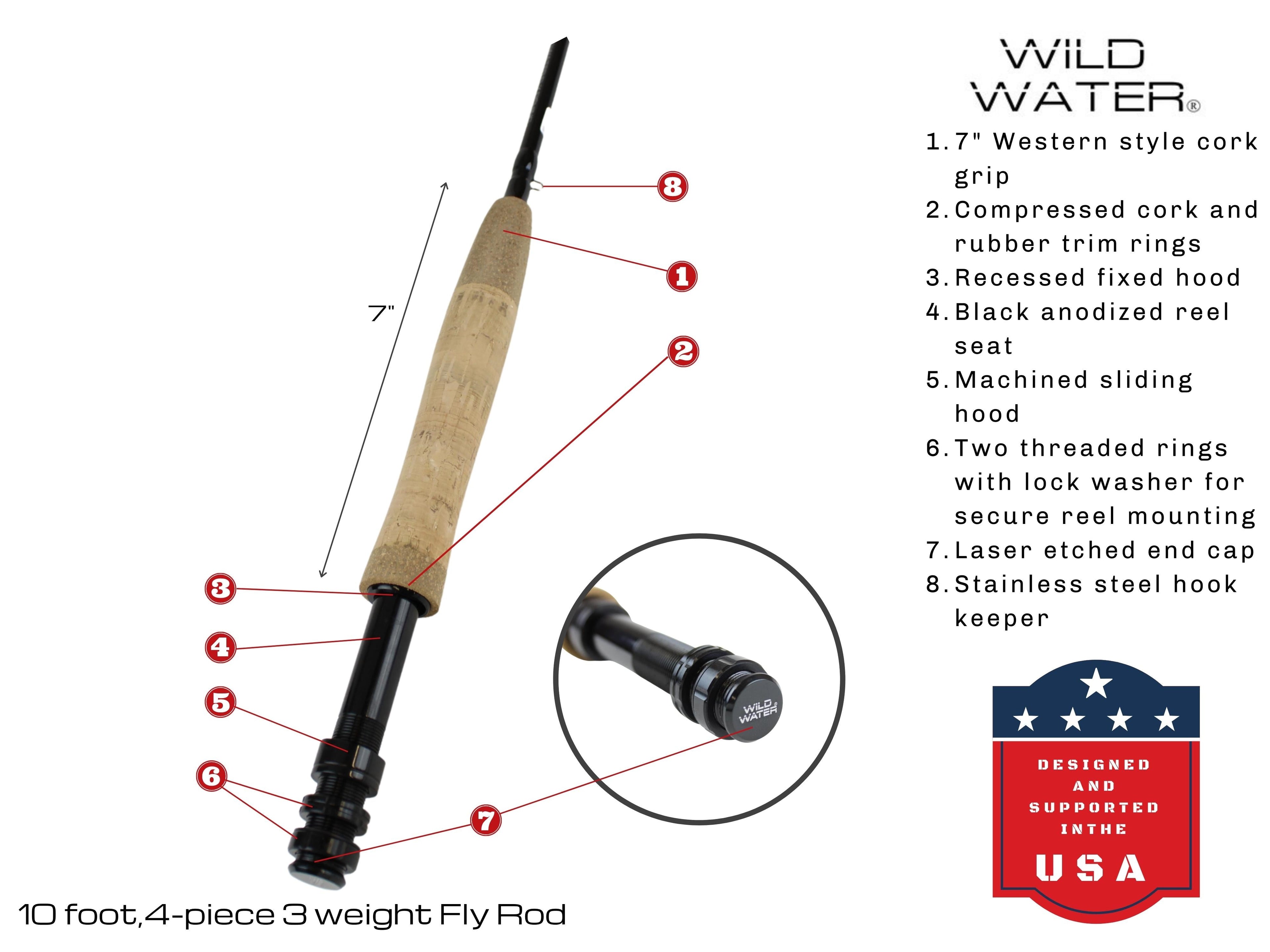 Euro Nymphing Fly Rod, 10ft | 3wt | 4-piece | Wild Water Fly Fishing