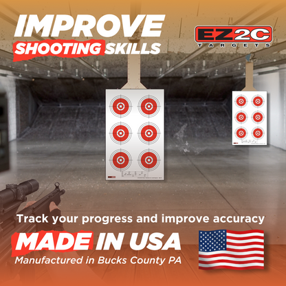 200 EZ2C Targets 8 Rifle Styles Package Paper Shooting Targets for Range 11”x17” USA MADE