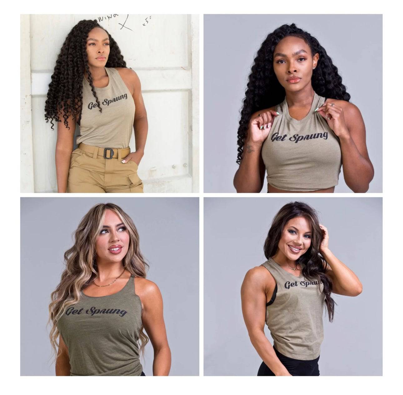 “GET SPRUNG” Women’s Racerback Tank Top S-XL