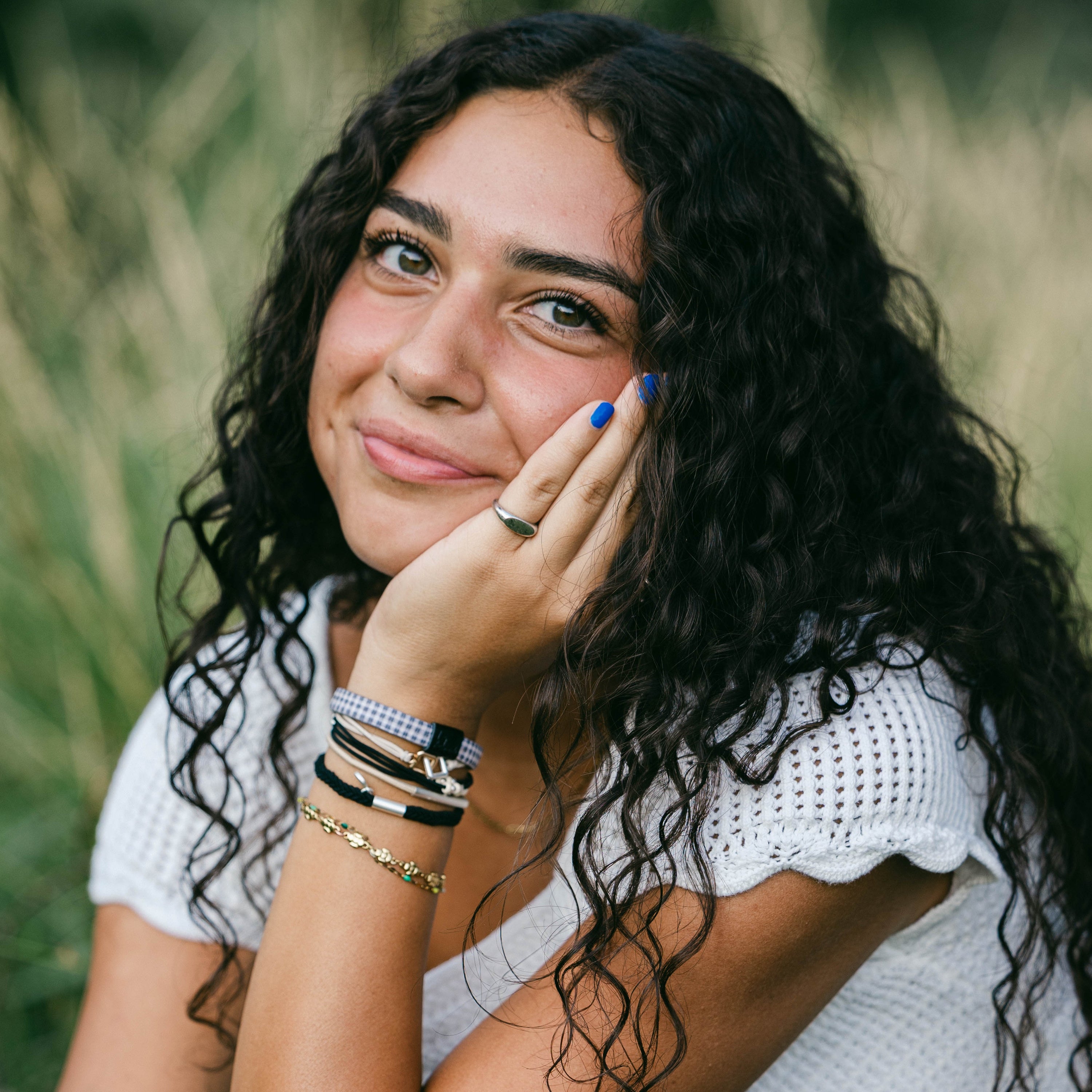 "Unity" Black with Silver Hair Tie Bracelets