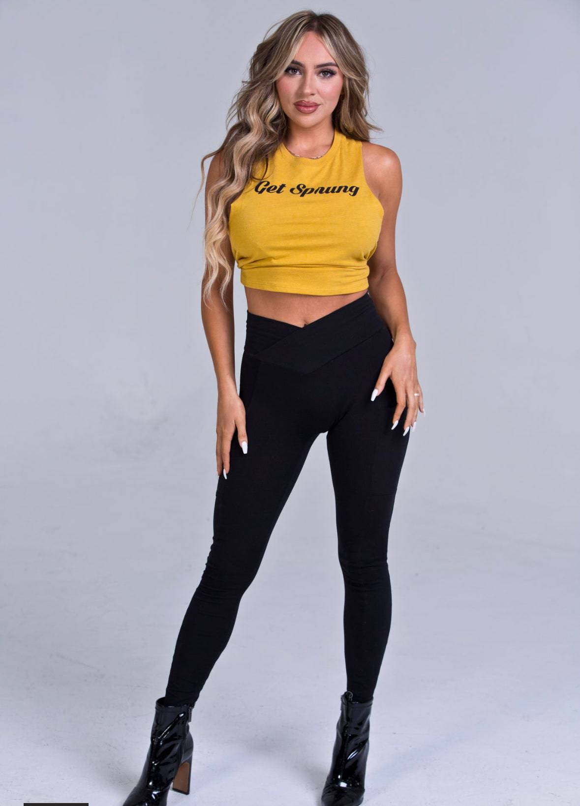 “GET SPRUNG” Women’s Racerback Tank Top S-XL