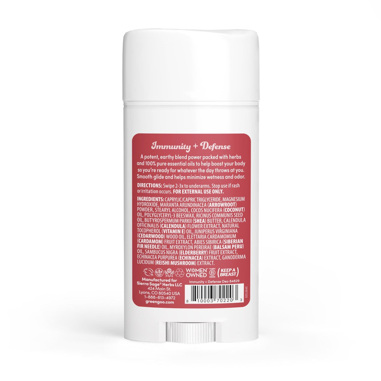 Immunity + Defense Herbal Deodorant