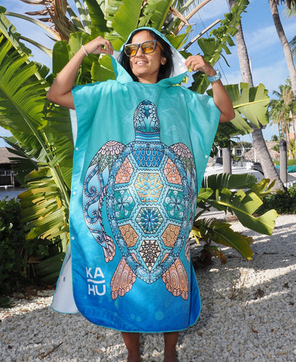 Honu - Green Sea Turtle Towel Poncho (Regular)