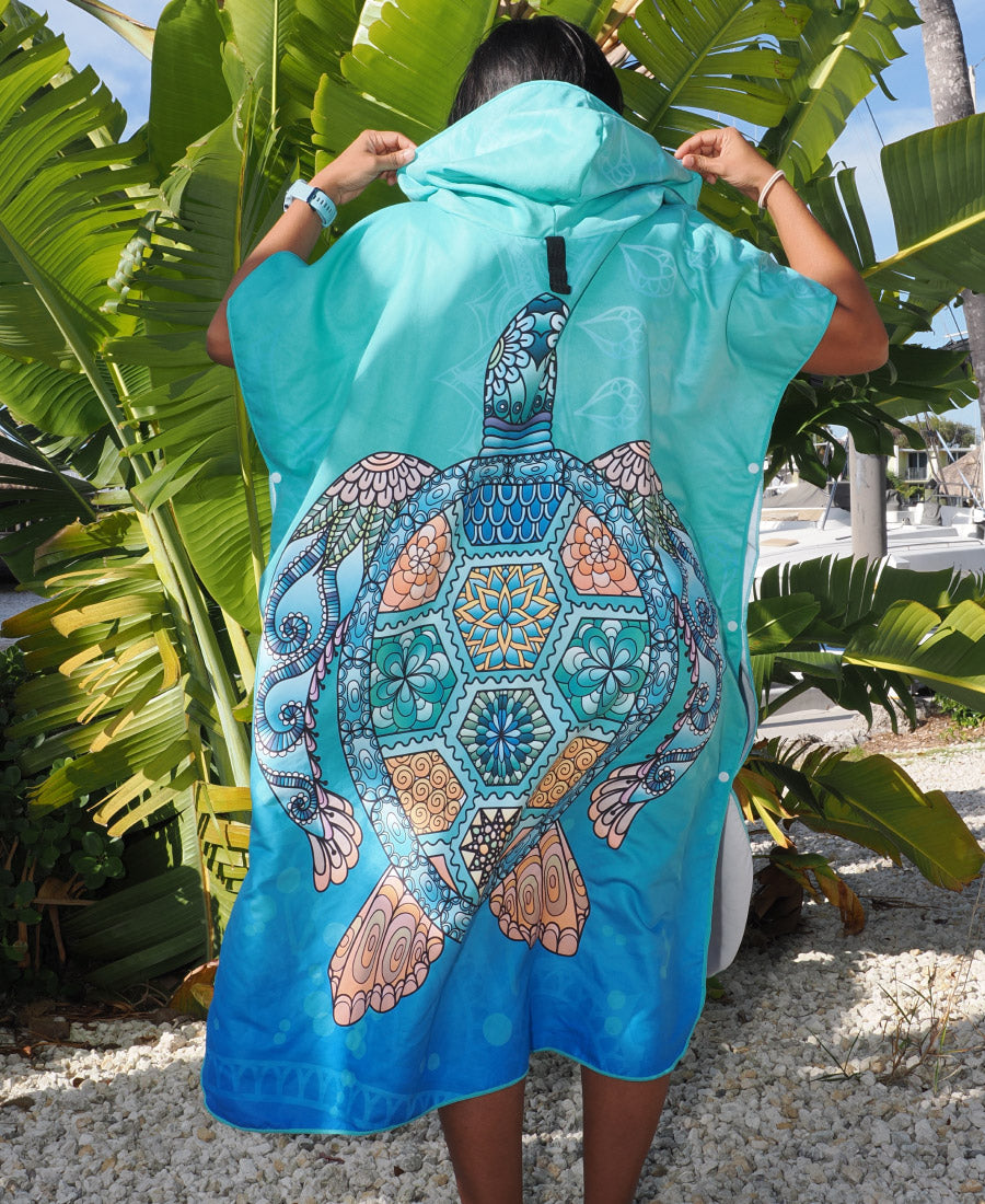 Honu - Green Sea Turtle Towel Poncho (Regular)