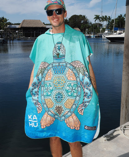 Honu - Green Sea Turtle Towel Poncho (Regular)