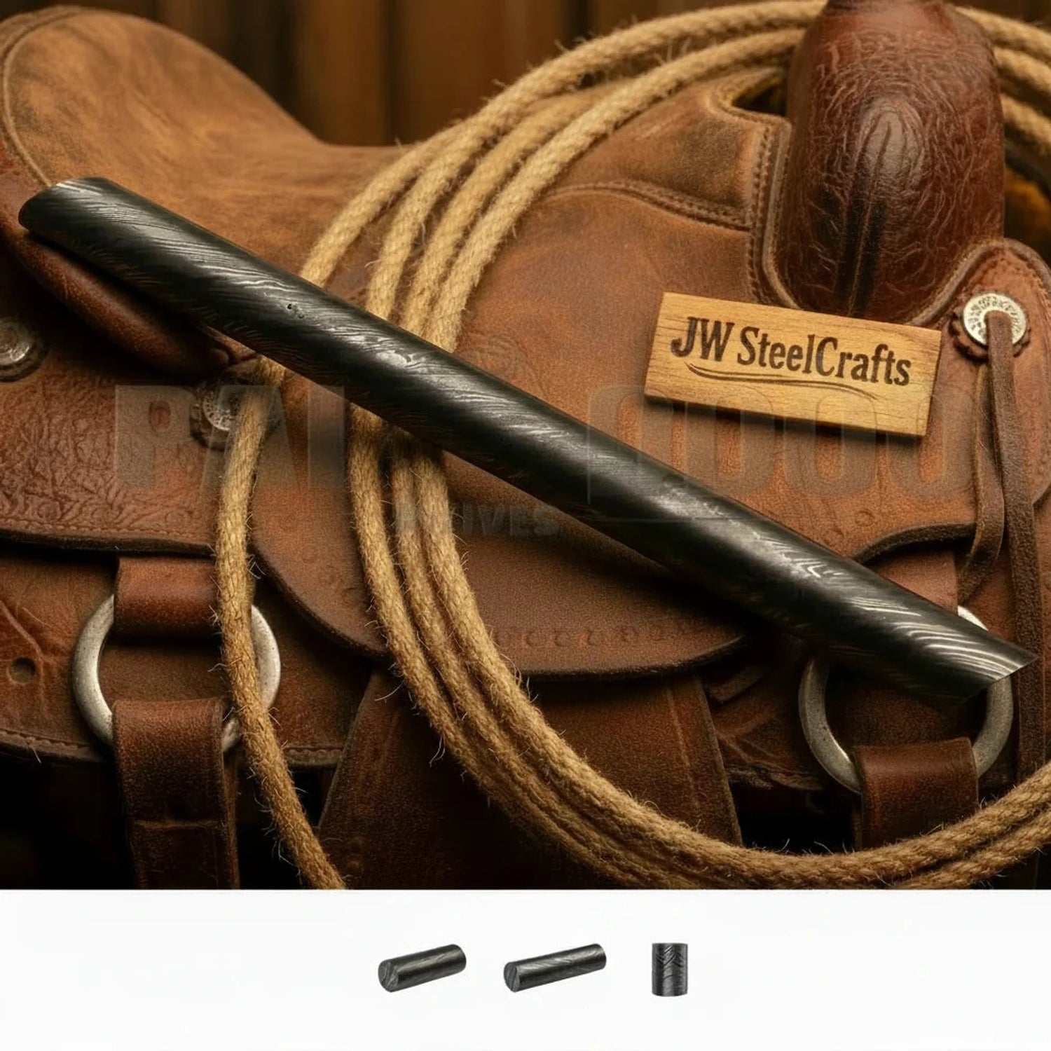 Ranchhand Honing Rod 12" Handmade Sharpening Steel for Knives &amp; Blades