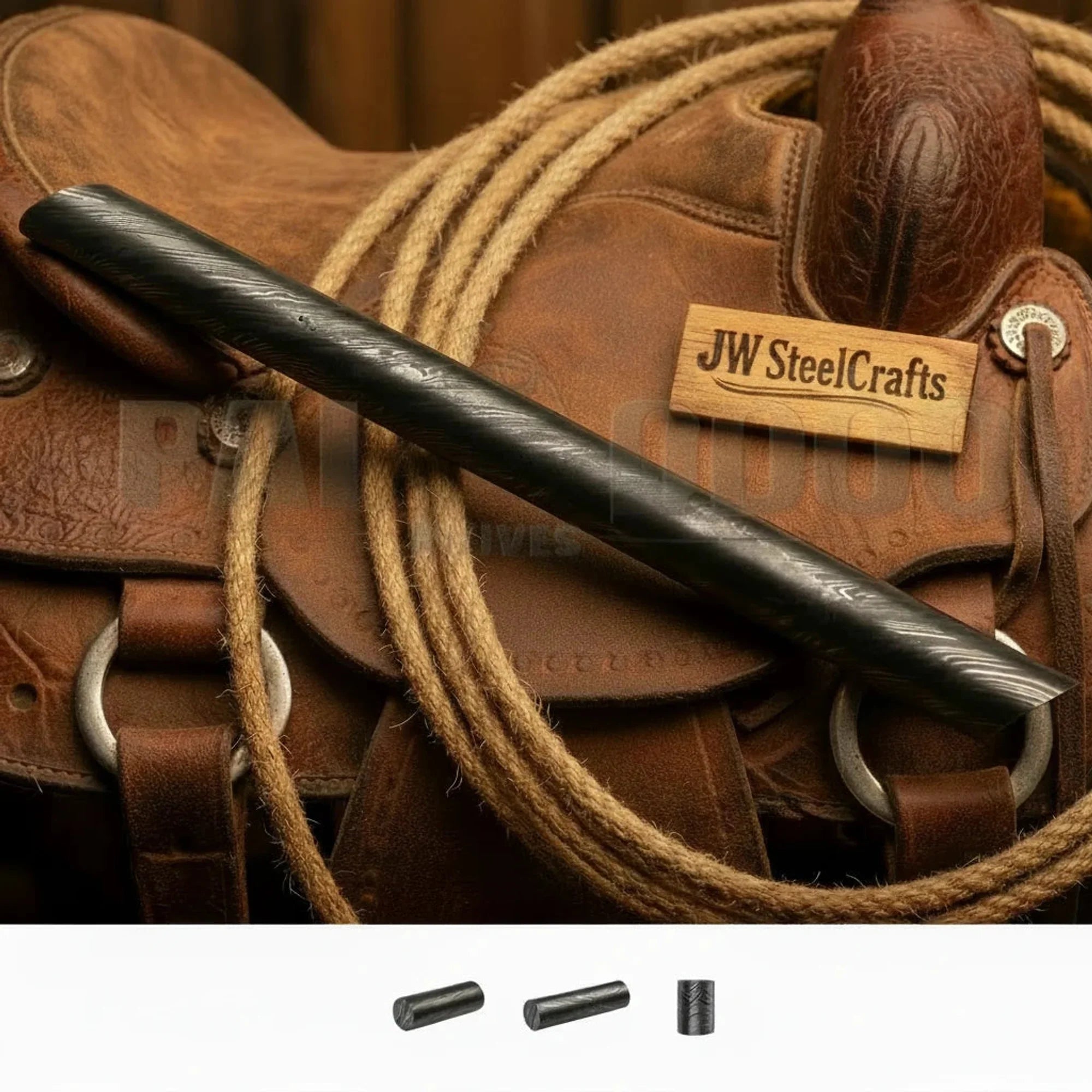 Ranchhand Honing Rod 12" Handmade Sharpening Steel for Knives &amp; Blades