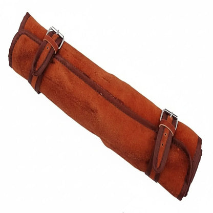 best chef knife Custom Handmade Leather Roll Bag for  7  pieces set / Chef sets Bag german knife   DK-0138