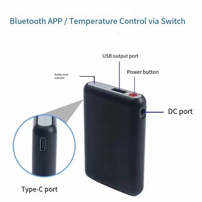 LITEGUEST Mini 5000mAh Power Bank Set with 3 Heat Levels &amp; App Control