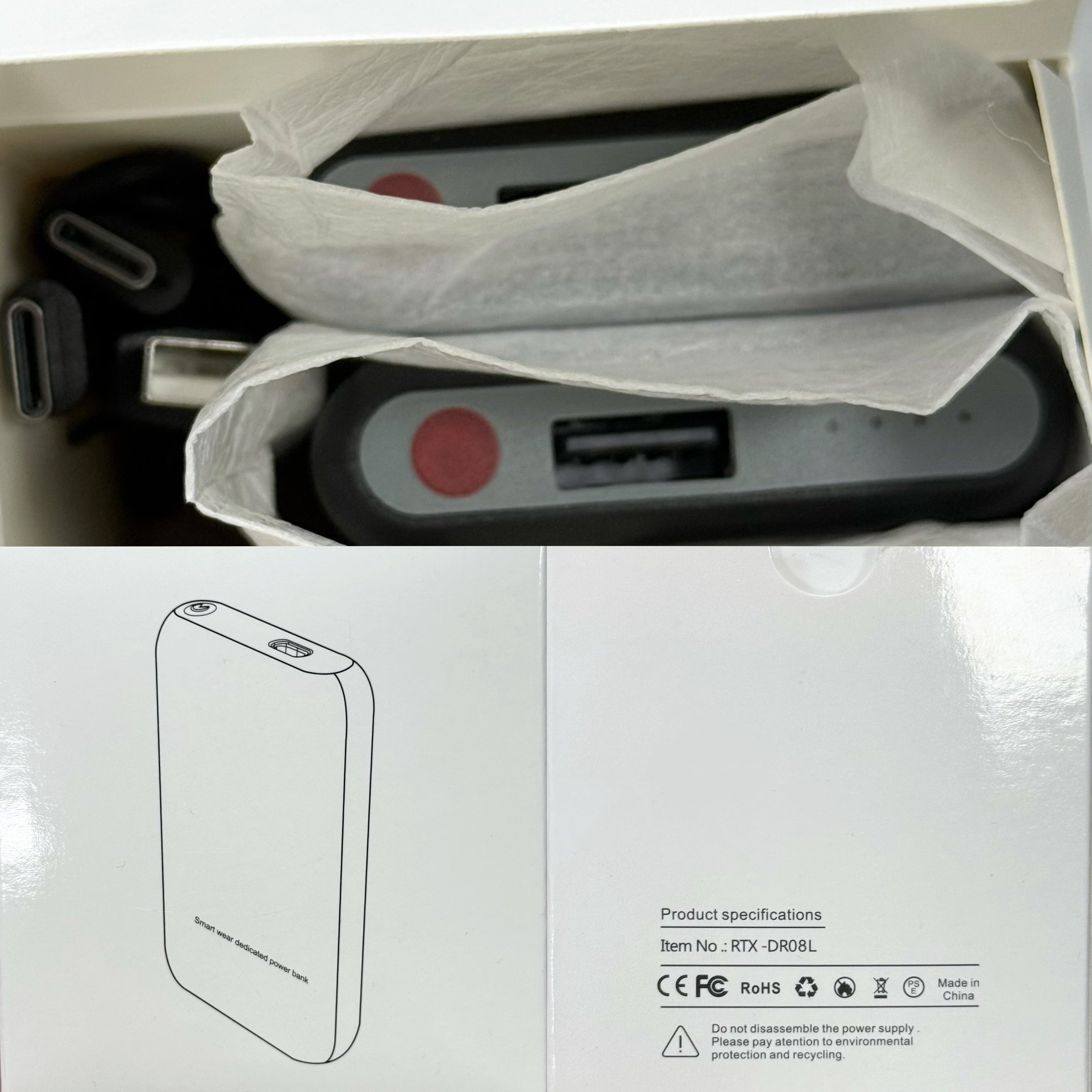 LITEGUEST Mini 5000mAh Power Bank Set with 3 Heat Levels &amp; App Control