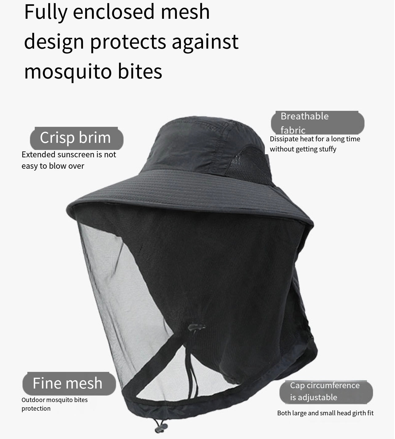 LITEGUEST Mosquito-Proof Fishing Hat – Full Coverage &amp; UPF50+