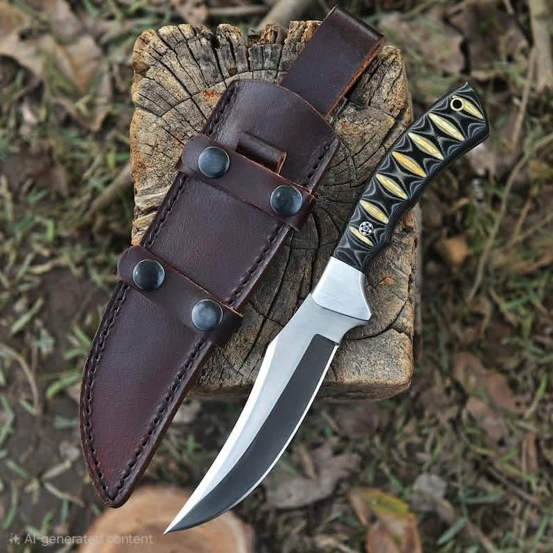 Snake Belly D2 Hunter Knife with Milled Composite Handle