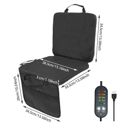 LITEGUEST Heated Stadium Seat with Back Support | USB Powered