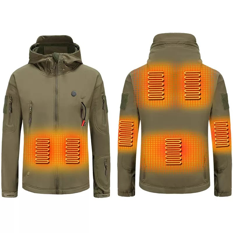 LITEGUEST 7-Zone Heated Jacket | Camo Outdoor Jacket with USB Power