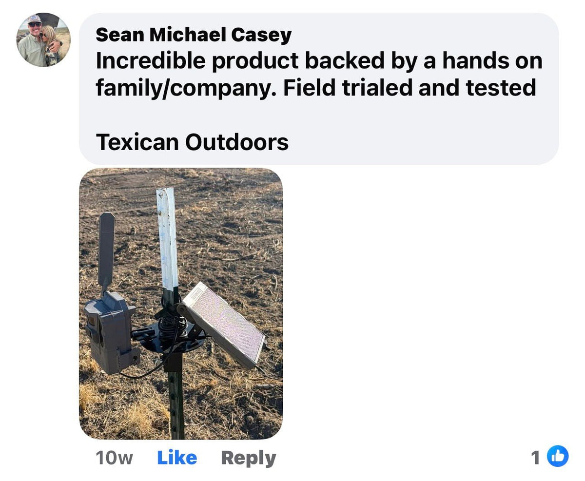 Patented T-Post Trail Camera Mount with 2 Articulating Arms