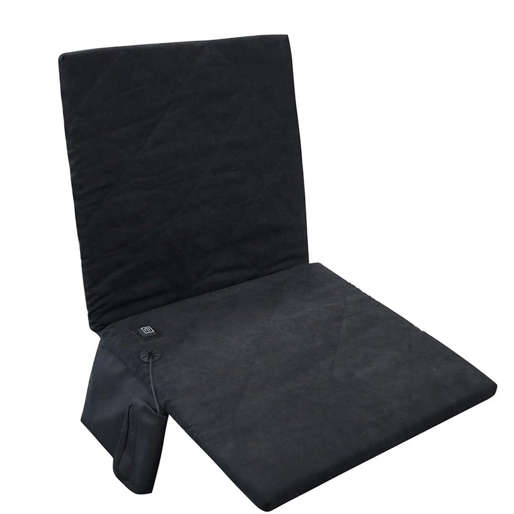 LITEGUEST Heated Outdoor Seat Cushion with Backrest – Warm for Camping