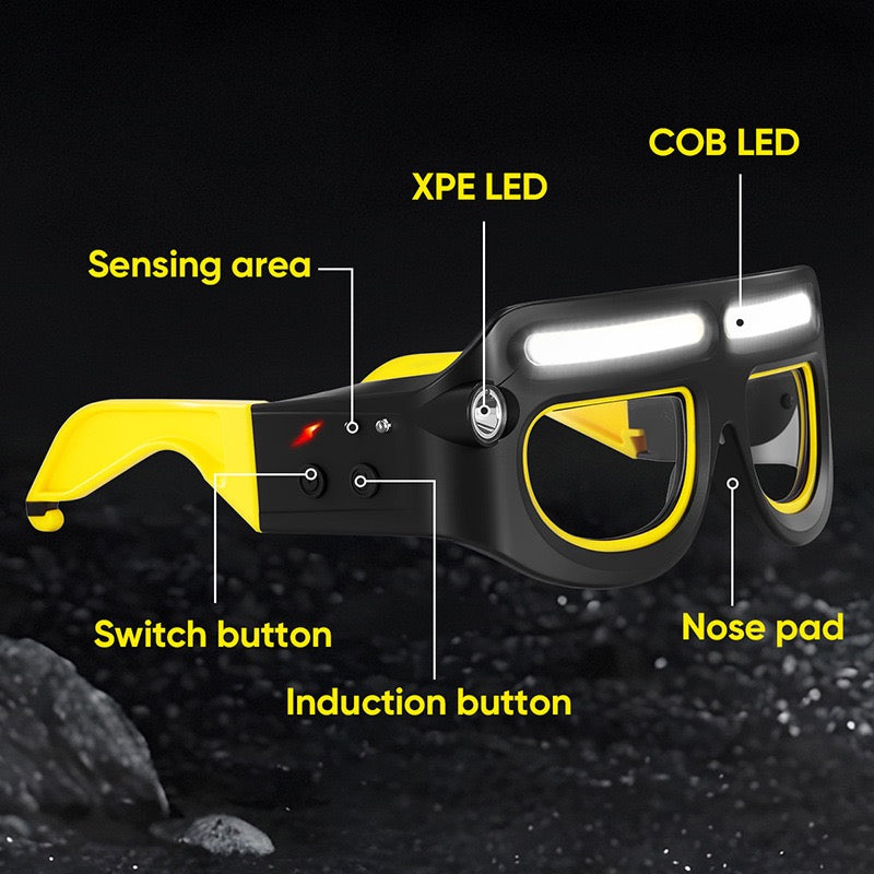 LITEGUEST Night Vision LED Riding Glasses Light