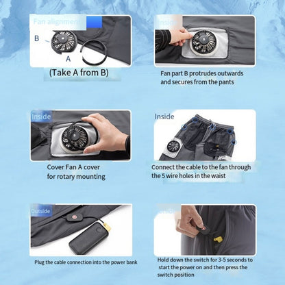 Liteguest Fan Cooling Pants for Hiking, Fishing &amp; Camping