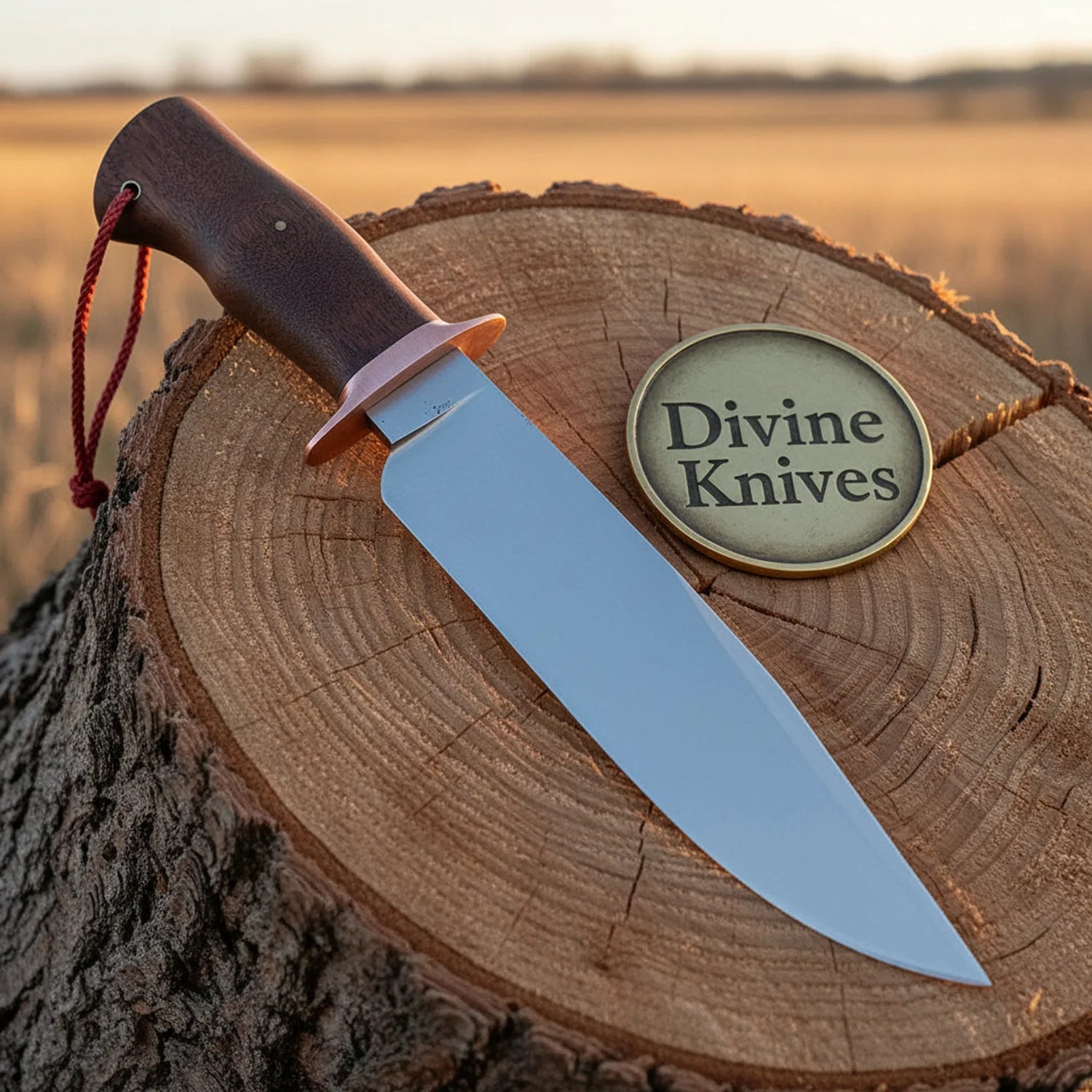 Damascus Bowie Knife with Sawback Spine &amp; Stag Handle – Handcrafted Outdoor Tool