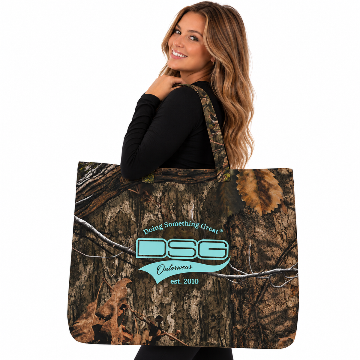 Logo Camo Tote Bag - Realtree Edge &amp; Mossy Oak Country DNA