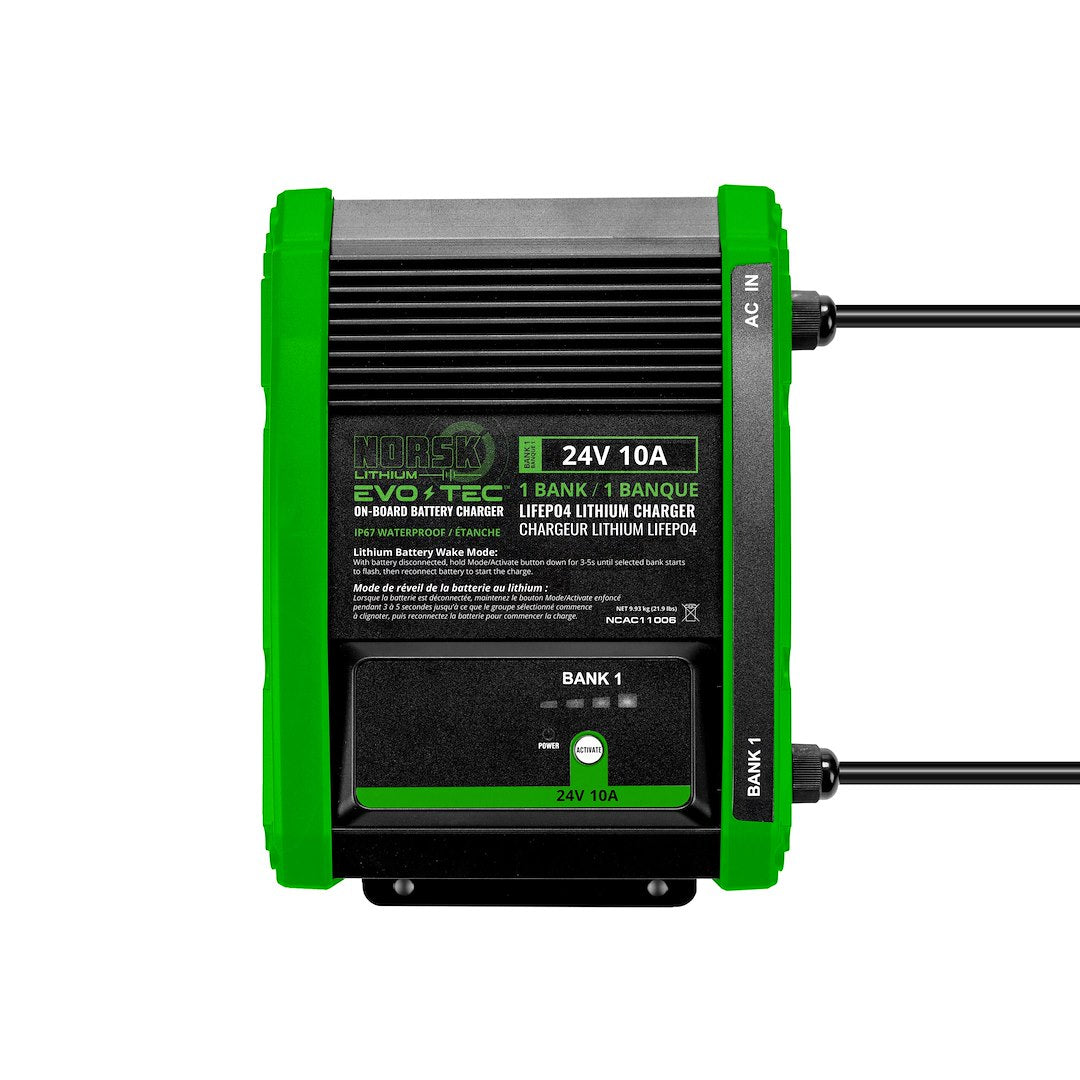 1 BANK 24V-10A LIFEPO4 BATT CHGR