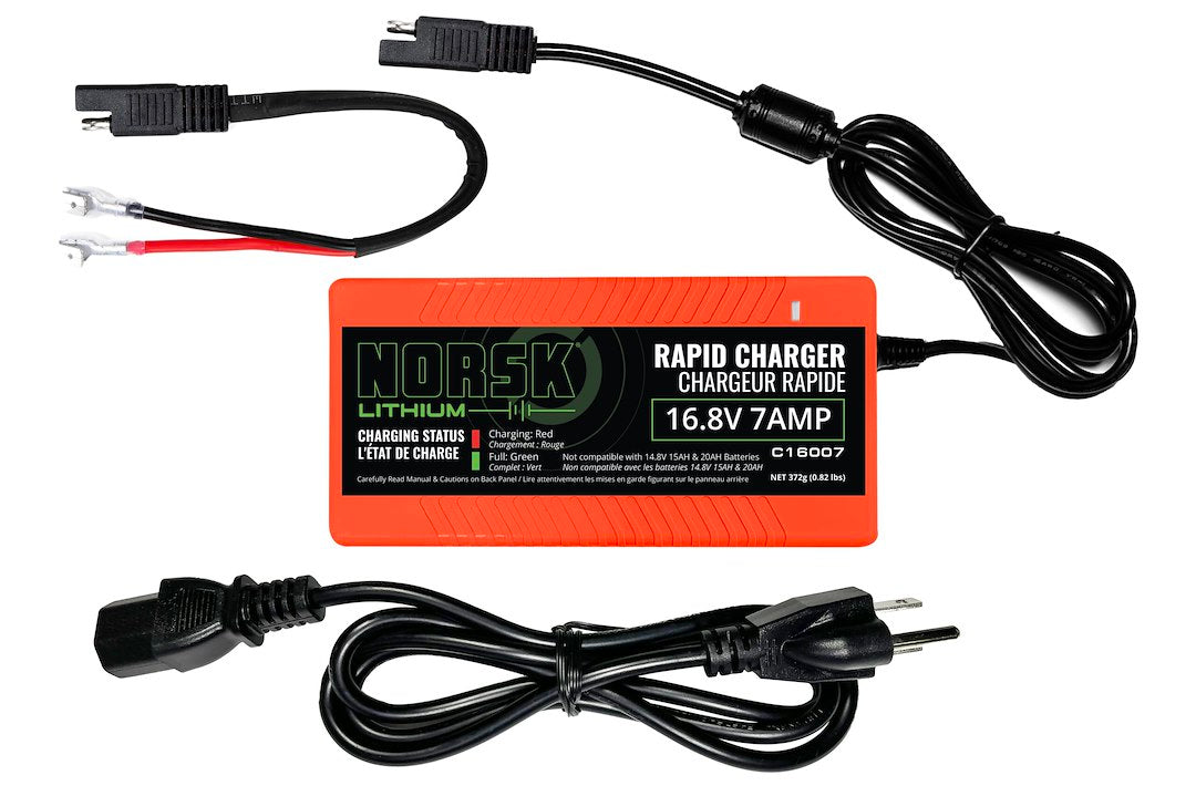 16.8V-7A RAPID CHARGER W/SAE CABLES