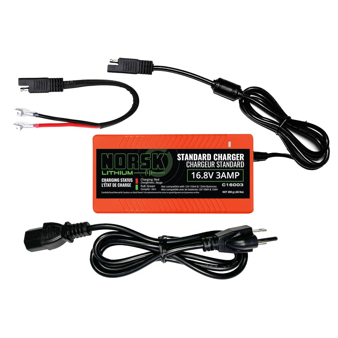 16.8V-3A NMC- CHARGER W/SAE CABLES