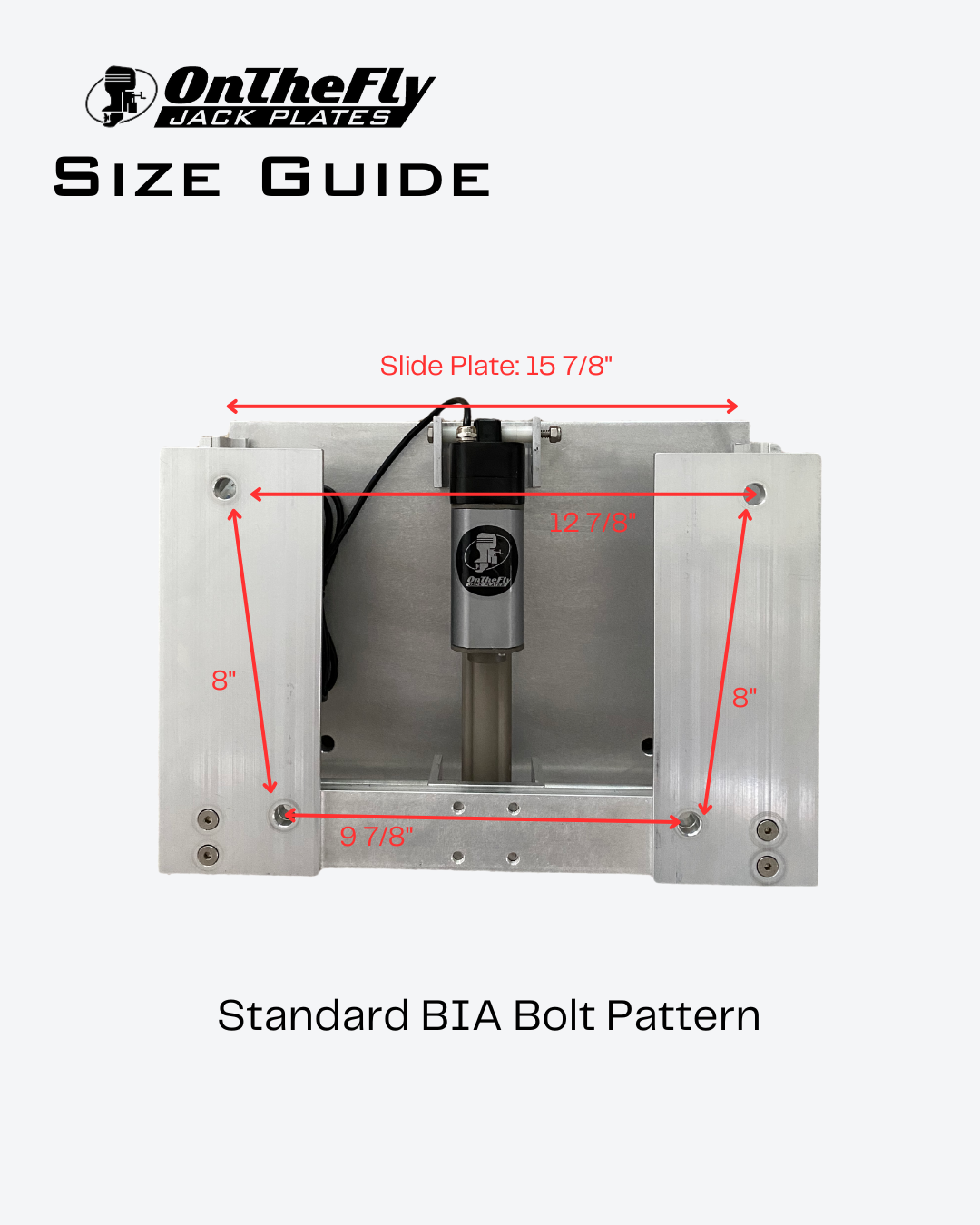 Large Electric Jack Plate (up to 90hp) | On The Fly Jack Plates