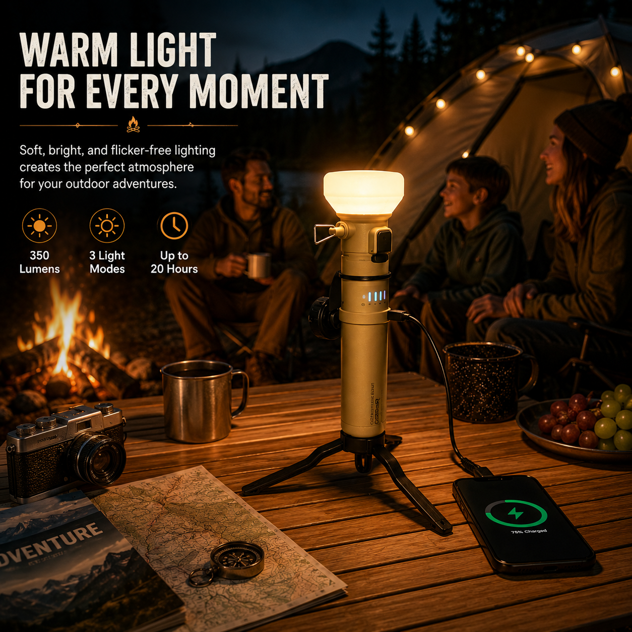 LITEGUEST 2-in-1 Camping Lantern &amp; 5000mAh Power Bank