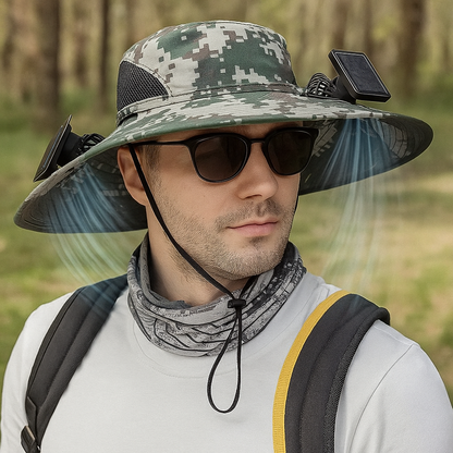 LITEGUEST Solar Cooling Hat with Dual Fans &amp; UPF50+ Sun Protection