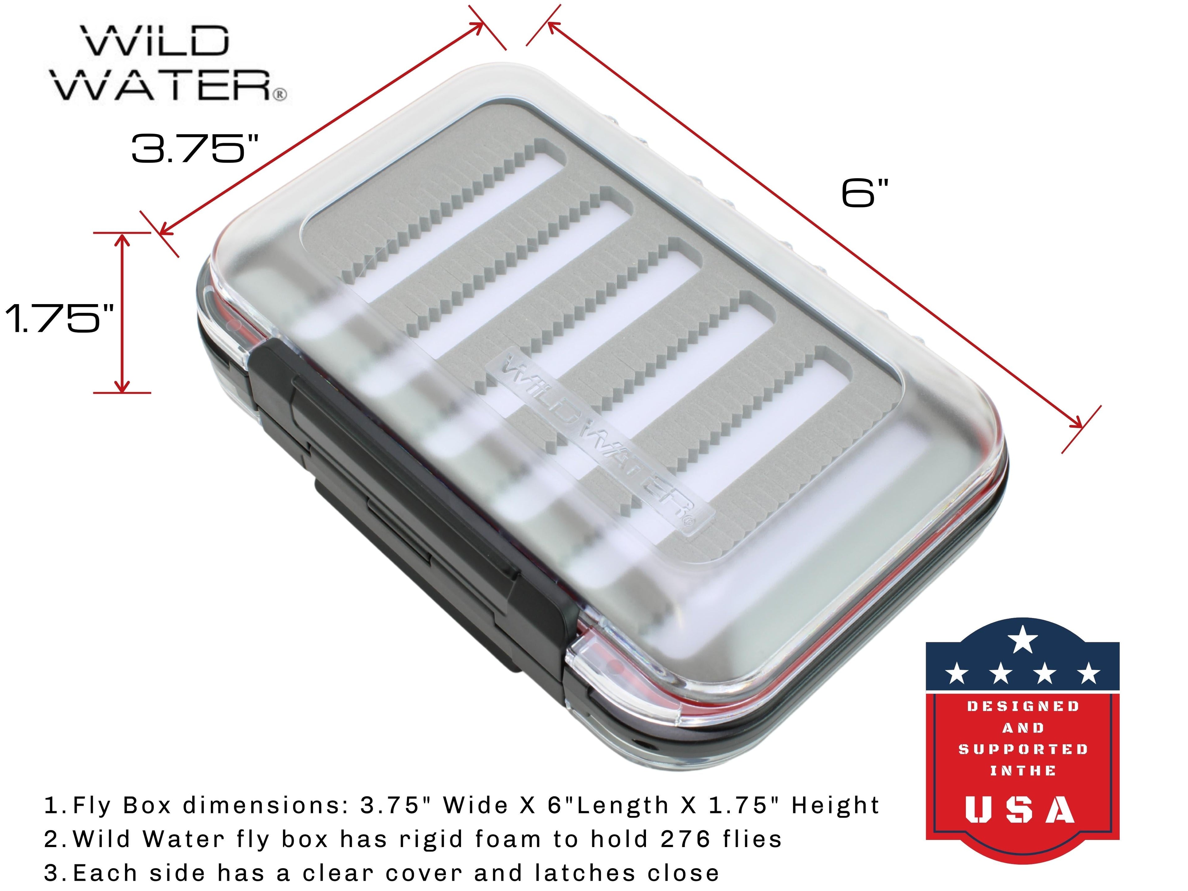 Mega Fly Assortment, 120 All-Time Most Popular Flies | 2 Sided Fly Box | Wild Water Fly Fishing