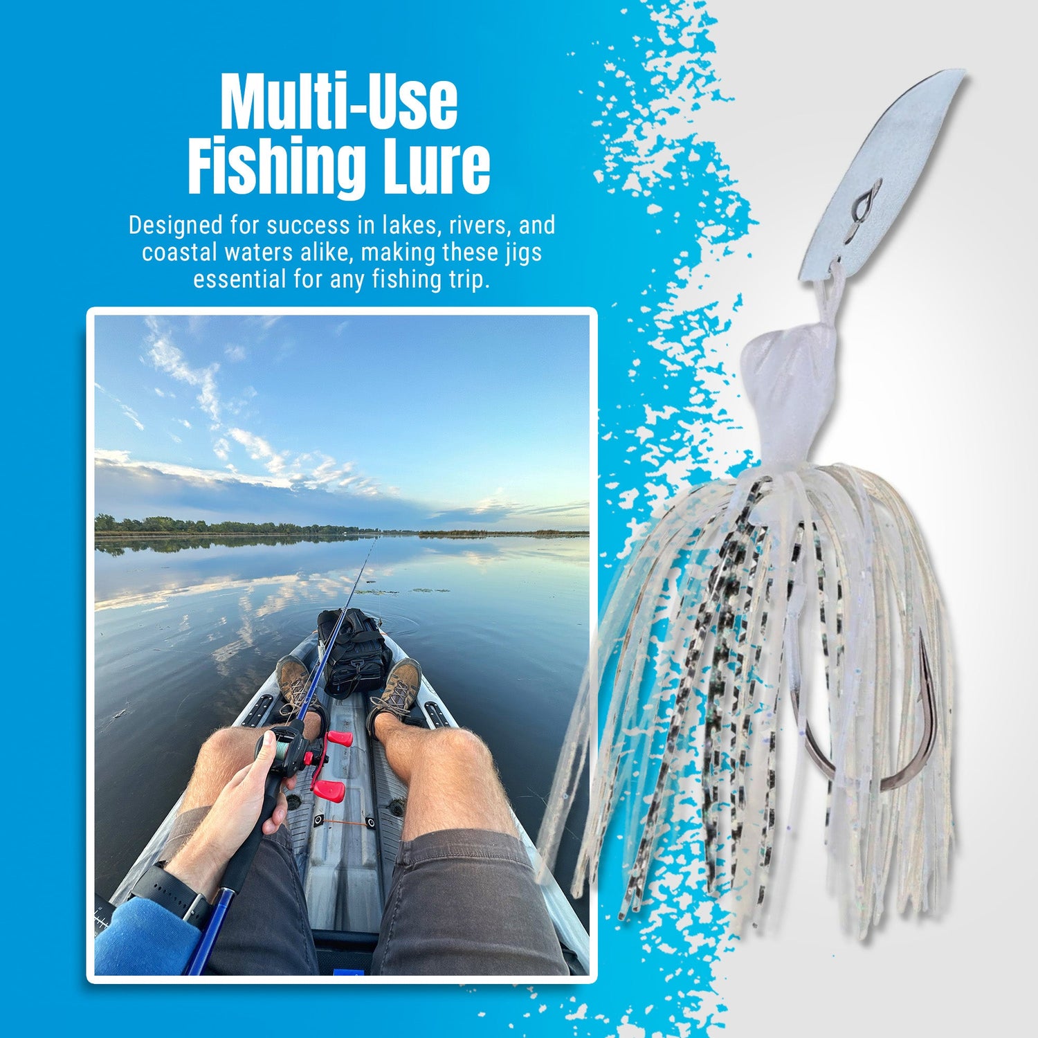 Reaction Tackle Lead Breaker Jigs- 3-Pack; Durable Fishing Jigs for Freshwater &amp; Saltwater
